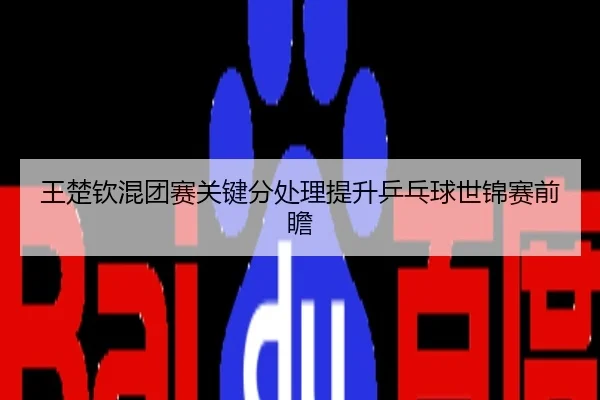 王楚钦混团赛关键分处理提升乒乓球世锦赛前瞻